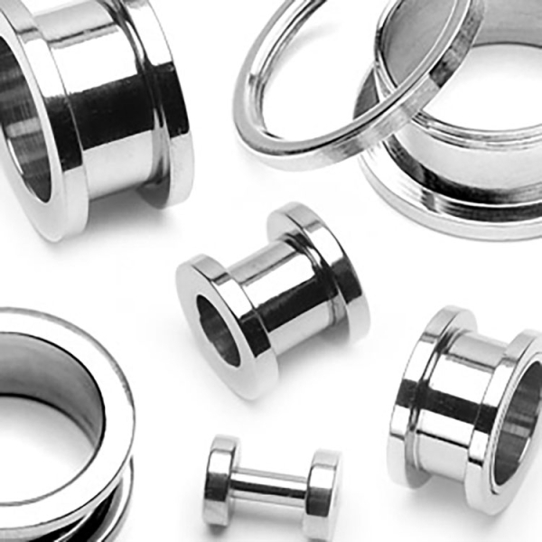 A28  Flesh Tunnel Schraub Tunnel Edelstahl Chirurgenstahl 316L Piercing Ohr Plug
